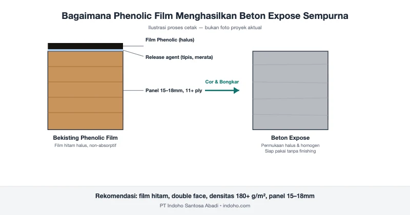 Bekisting Beton Expose dengan Phenolic Film: Cara Mendapat Permukaan Sempurna