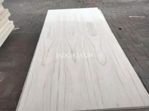 Jual plywood veneer mindi corak bookmatch simetris untuk permukaan meja mewah